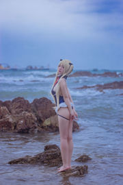 [Net Red COS] Popular Coser Nizuo Nisa-Blue Marie Rose Swimsuit