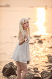 [สวัสดิการ COS] อะนิเมะบล็อกเกอร์ Xianyin sic - Illya ชุดเดรสสีขาว