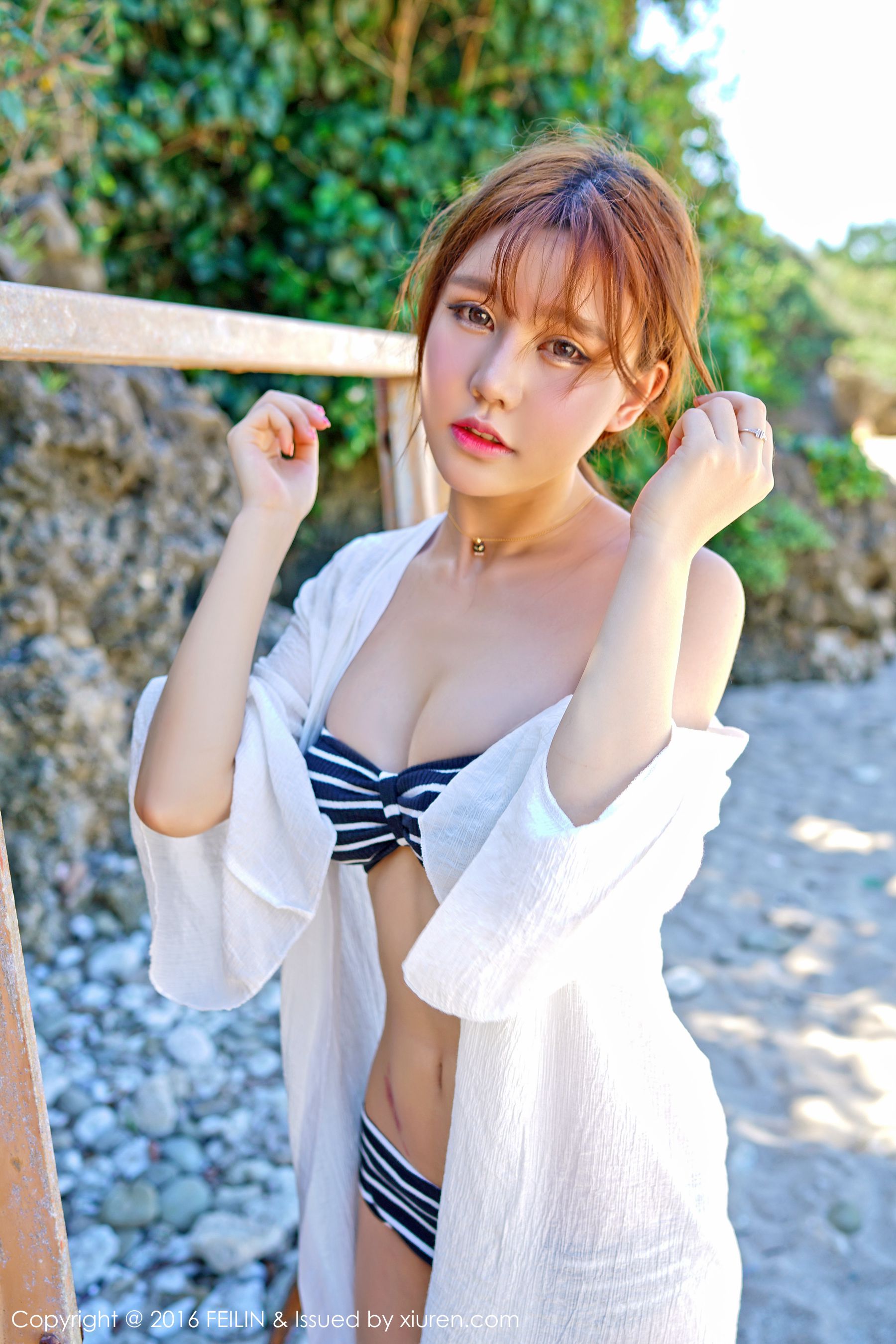 Milk Chu Chu "Seaside Bikini + Swimsuit" [嗲囡囡FEILIN] Vol.045 Page 18 No.3316ab