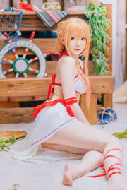 [COS Welfare] Weibo Girl Paper Cream Moon Shimo - Fato de banho Asuna